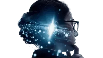 Woman thinking of AI capabilities